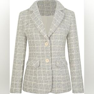 Chic Patterned Blazer for Women